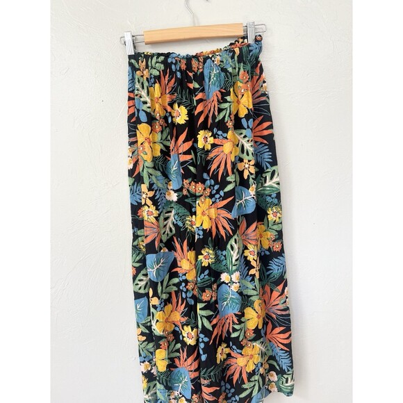 Angie Women’s Lightweight Wide Leg Floral Boho Pull On Large Slit Tropical - Picture 6 of 9